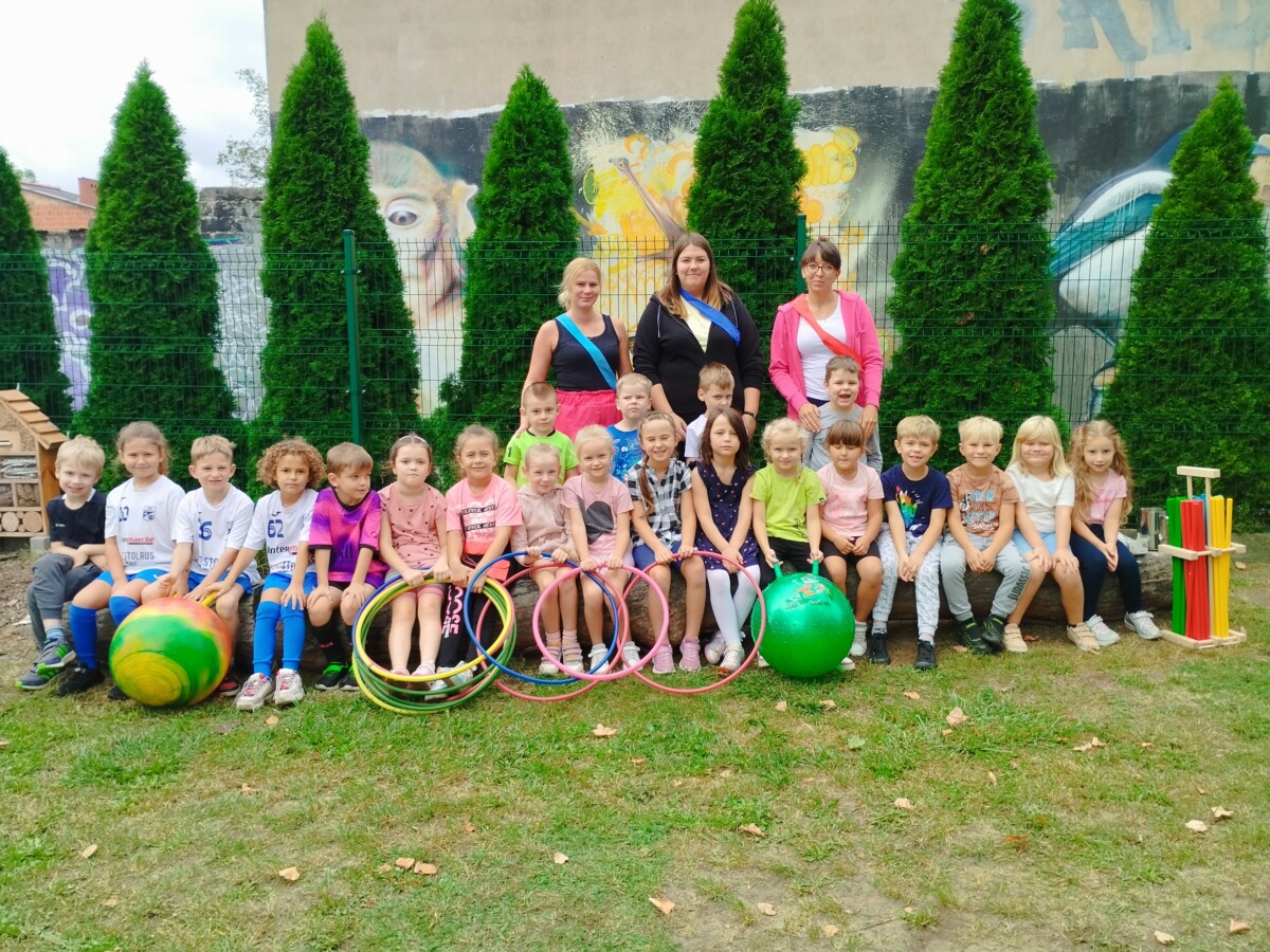 Zawody sportowe w ogrodzie przedszkolnym-grupa V
